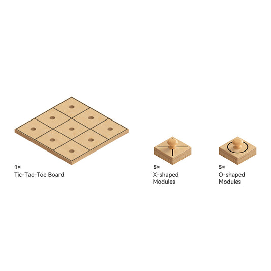 Wooden Tic-Tac-Toe & Strategy Game