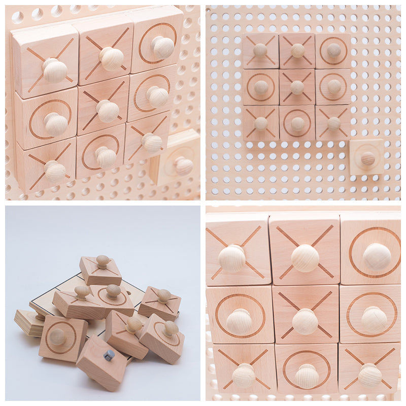Wooden Tic-Tac-Toe & Strategy Game
