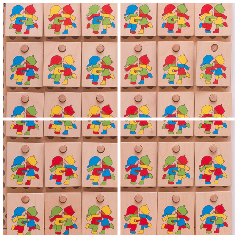 Wooden Pairing of Good Friends Game
