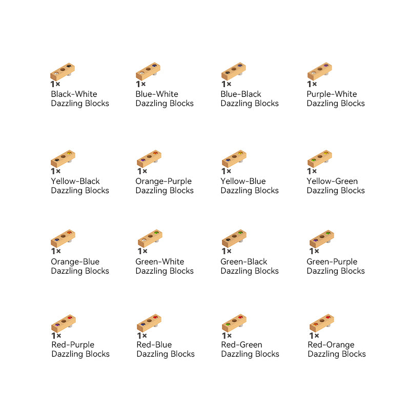 Wooden Building Block Set - Color Mixing Edition