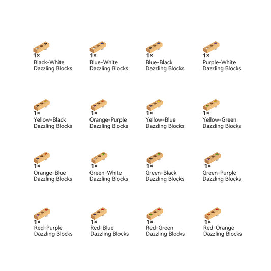 Wooden Building Block Set - Color Mixing Edition