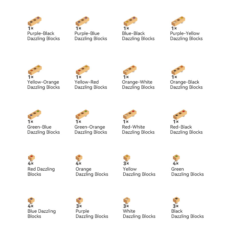 Wooden Building Block Set - Color Mixing Edition