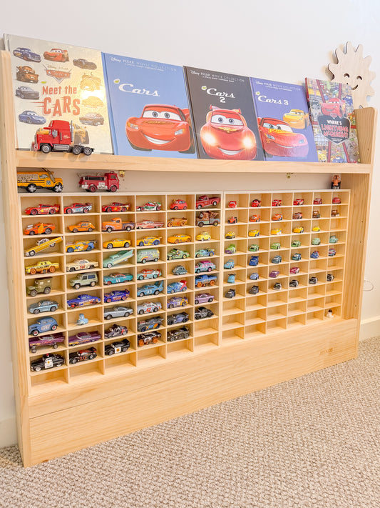 60 slots Matchbox & Hotwheel Display & Storage Unit- SolidPine