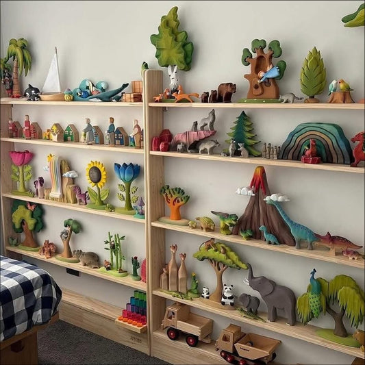 JOYKIDS Slim-Line Toy Shelf with 7-tier (Adjustable) - SolidWood