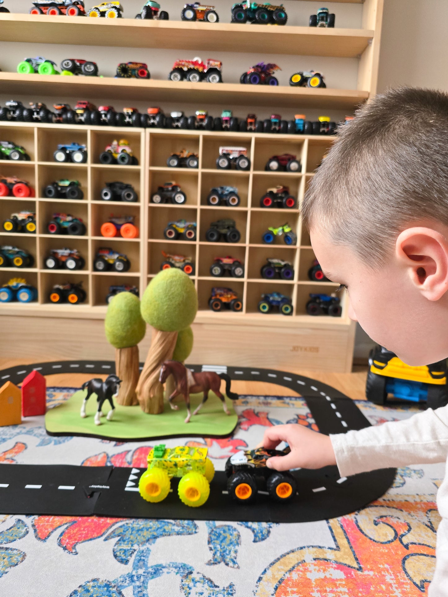 Monster Truck & Thomas & Friends Display and Storage Unit- SolidPine