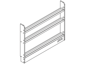 (New) White Elegance 3-Tier Bookshelf -SolidWood