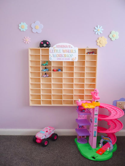 60 slots Matchbox & Hotwheel Display & Storage Unit- SolidPine