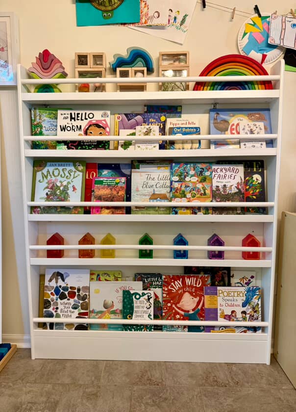 5-Tier White Elegance Display Bookshelf -SolidWood