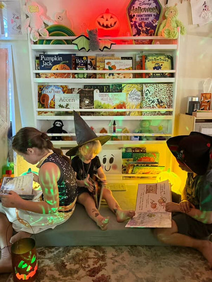 5-Tier White Elegance Display Bookshelf -SolidWood