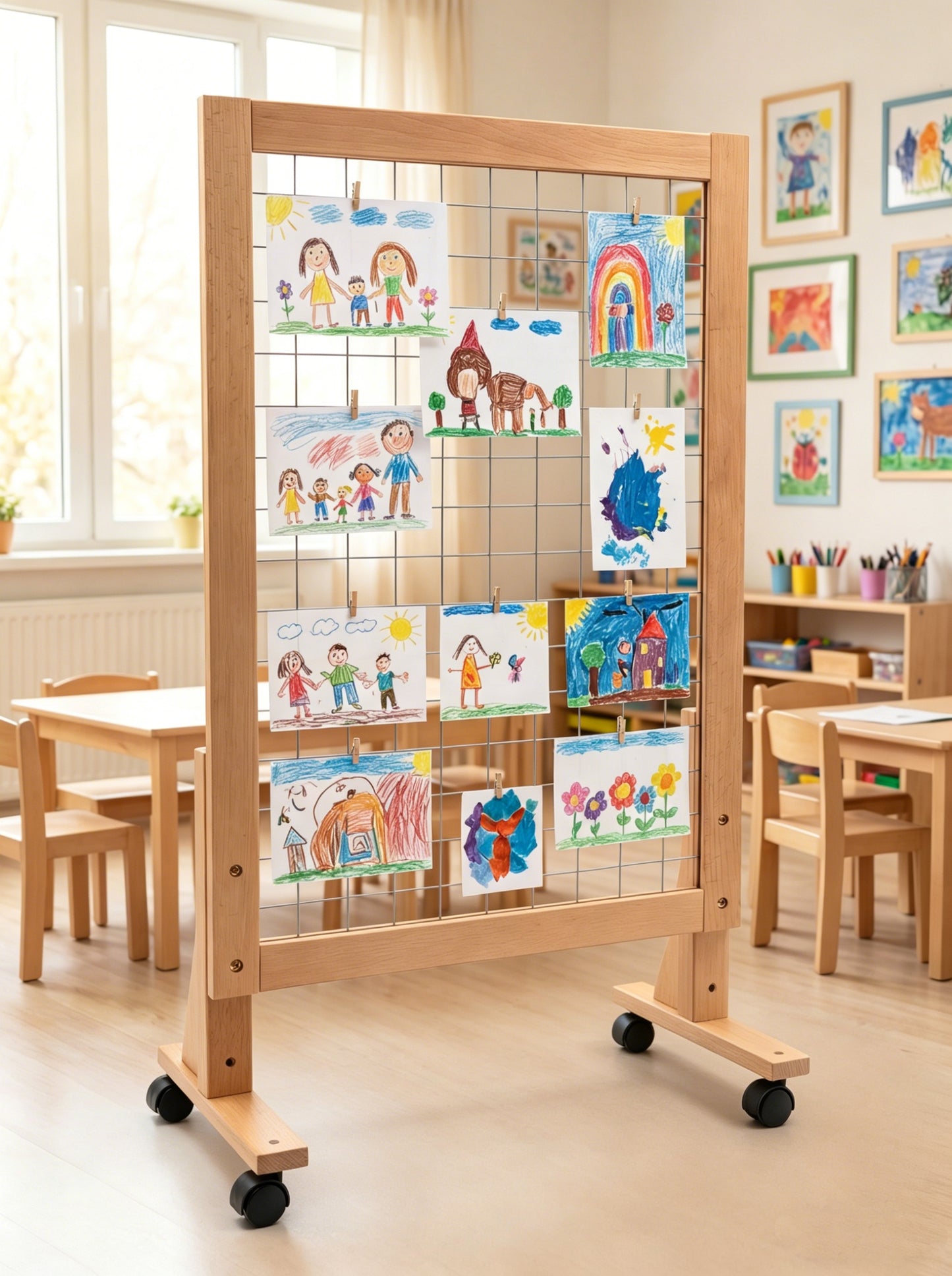 (NEW) Growth-Friendly Mobile Art Rack