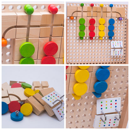 Wooden Color Maze Game
