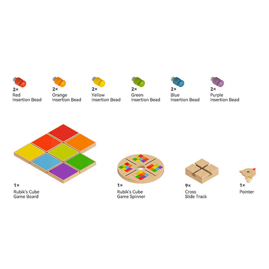Wooden Colorful Rubik's Cube
