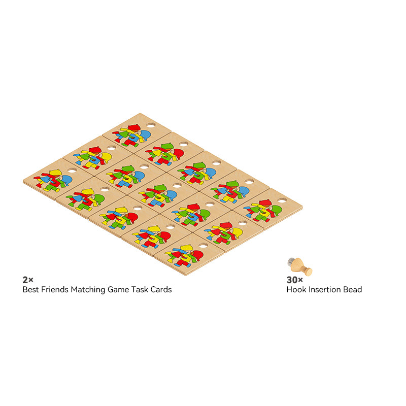 Wooden Pairing of Good Friends Game