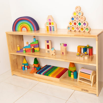 3 Tier Open-ended Toy Shelf -- Varnished