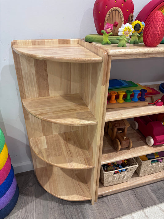 Open-Ended Corner Toy Shelf, 4 Tier — JORA Corner 4