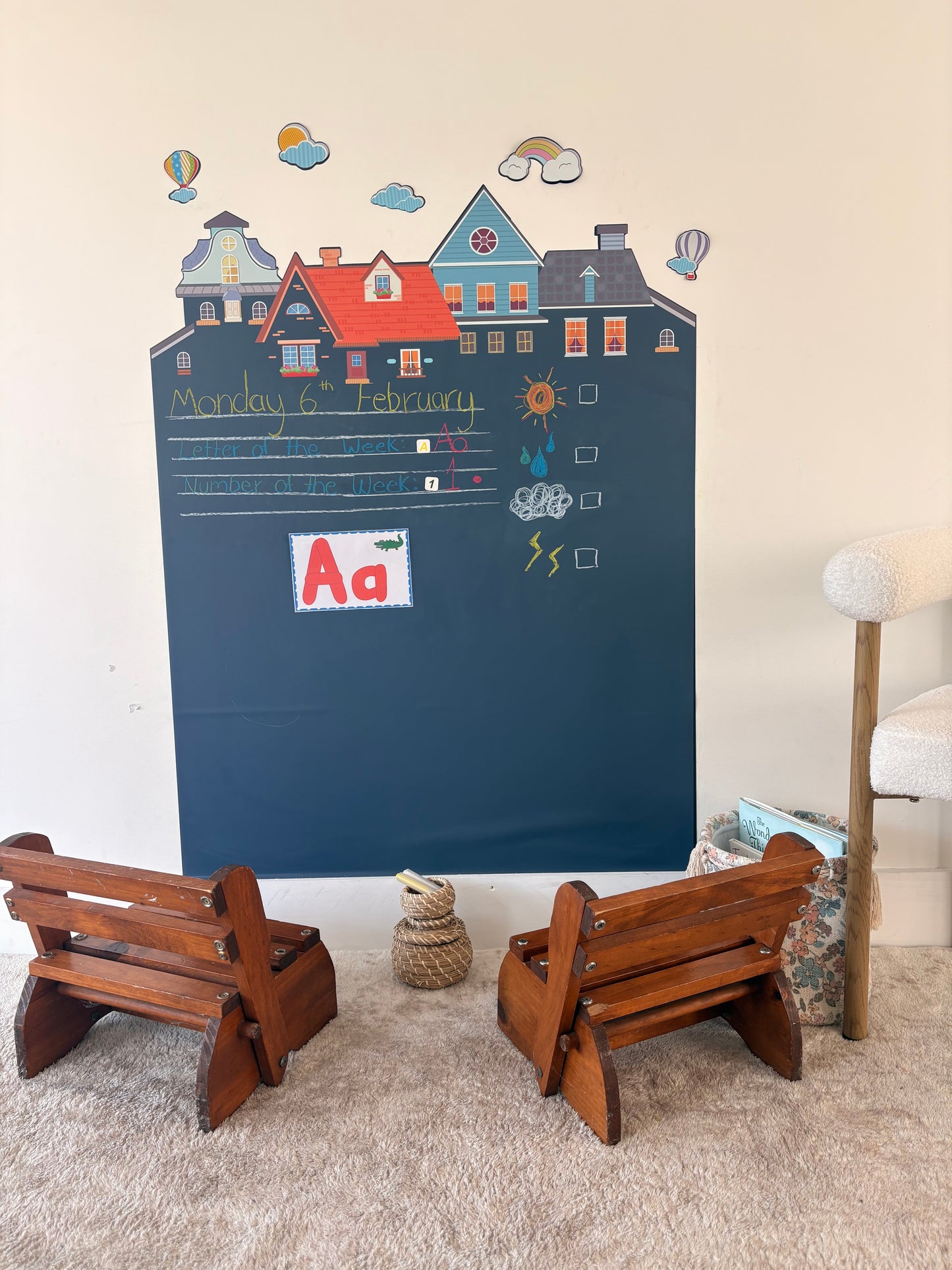 Castle Magnetic Chalk Wall Decals -Double Layer