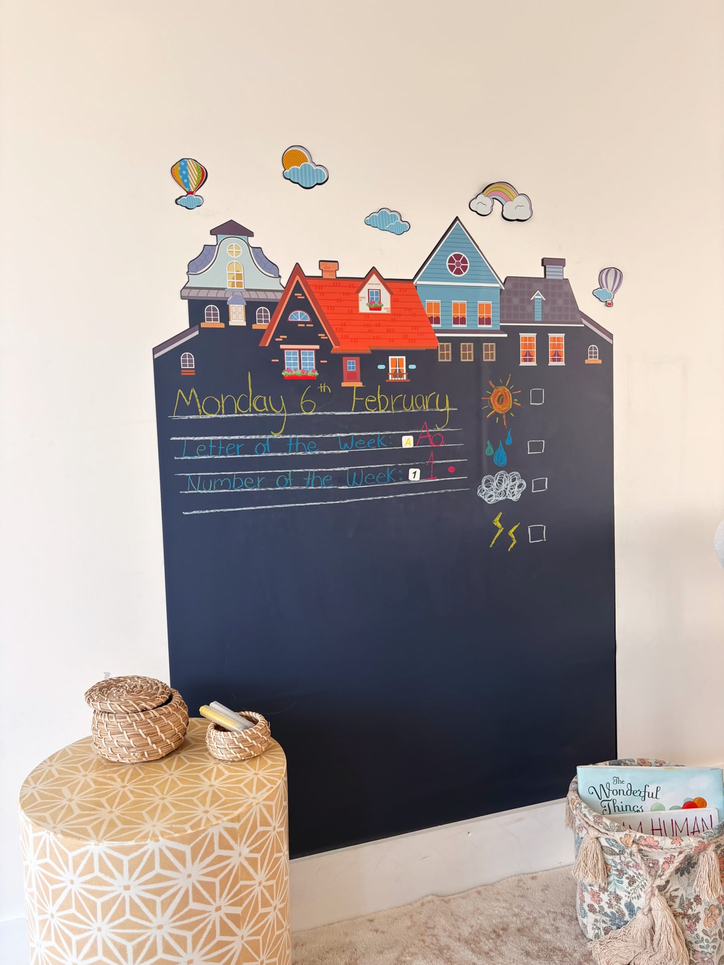 Castle Magnetic Chalk Wall Decals -Double Layer