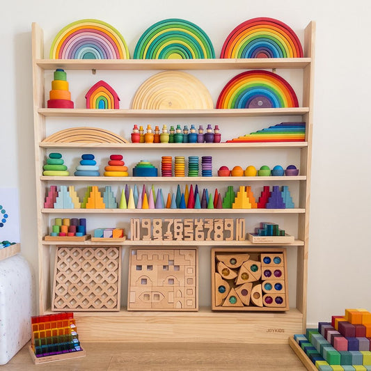 Slim-Line Toy Shelf with 7-tier (Version 2) - SolidWood