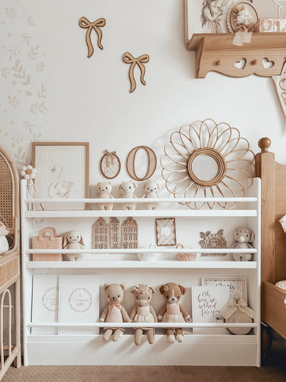 White Elegance 3-Tier Display Bookshelf