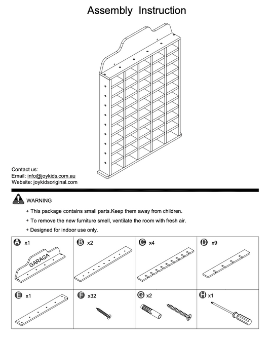 Toy Car Garaga Storage - Solidwood
