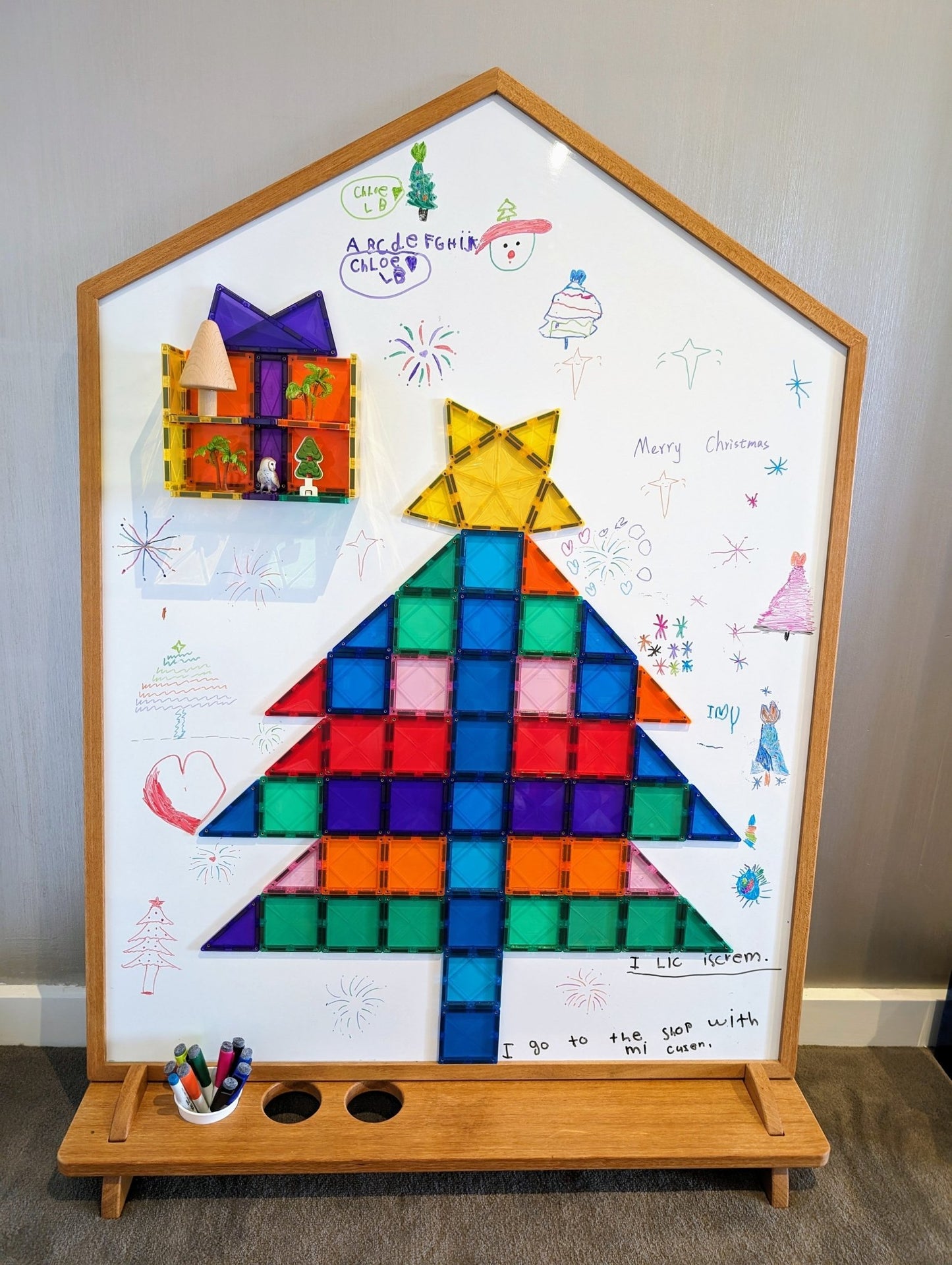 Double - Sided Board - Solid TeakWood - JoyKids