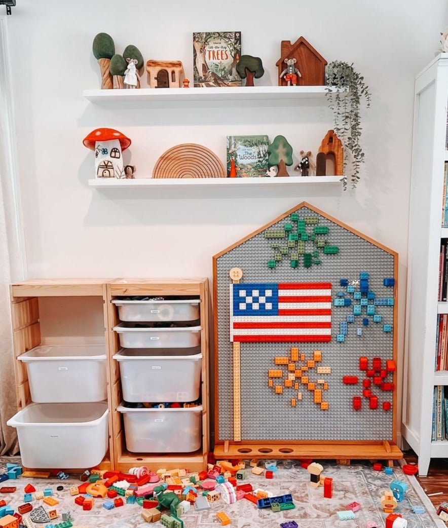 Double - Sided Board with Stand - Solid Teakwood - JoyKids