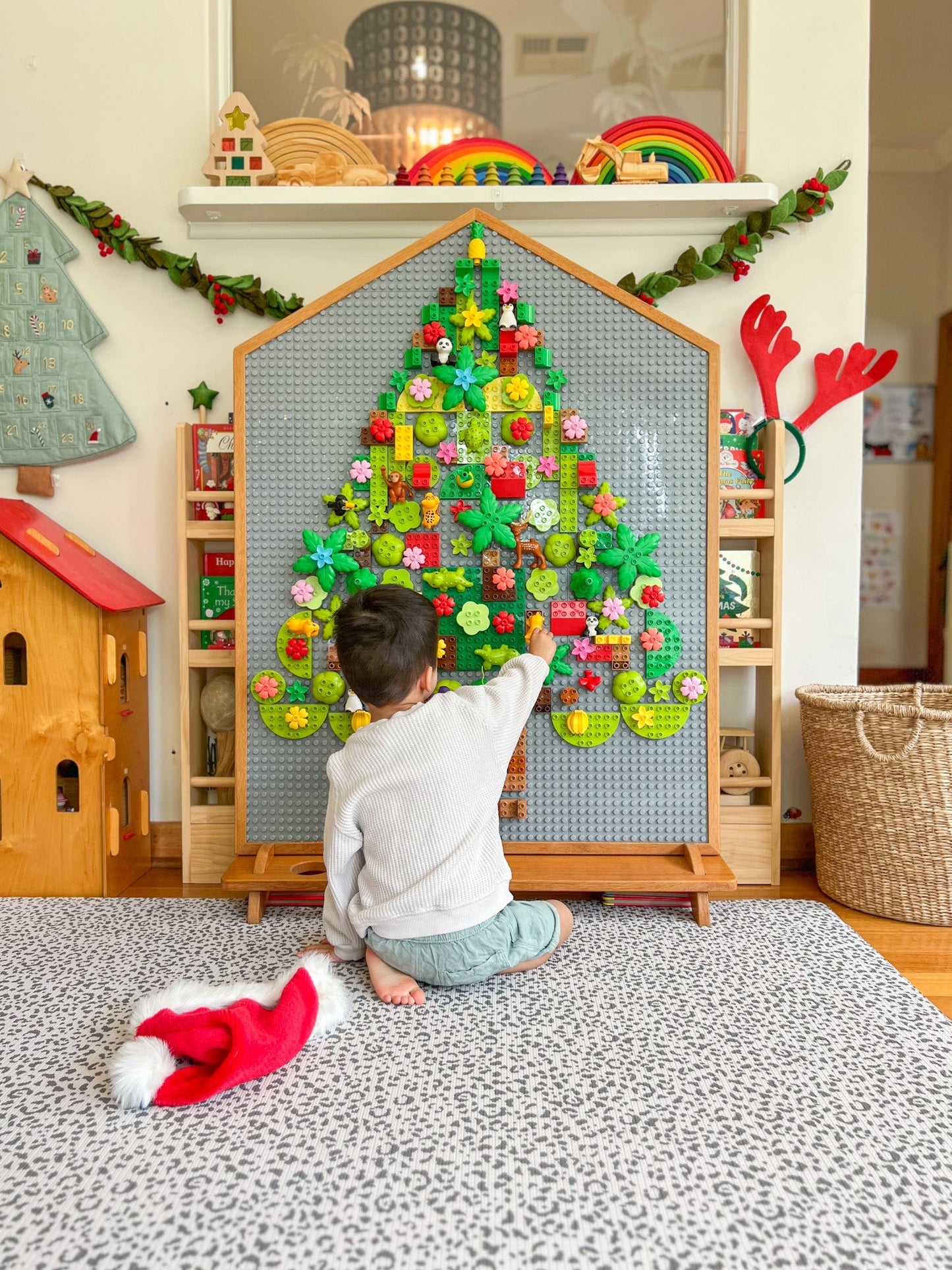 Double - Sided Board with Stand - Solid Teakwood - JoyKids