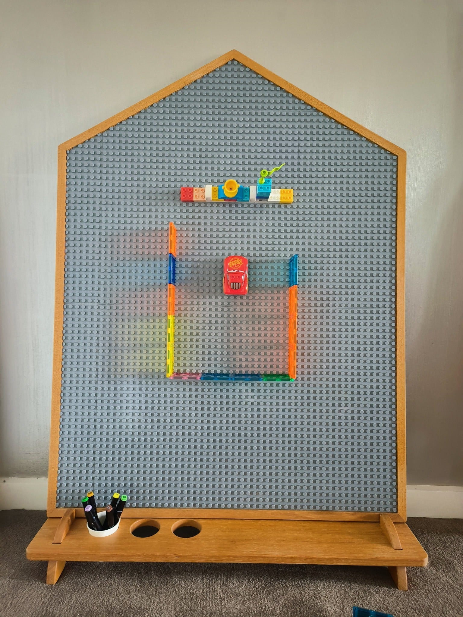 Double - Sided Board with Stand - Solid Teakwood - JoyKids