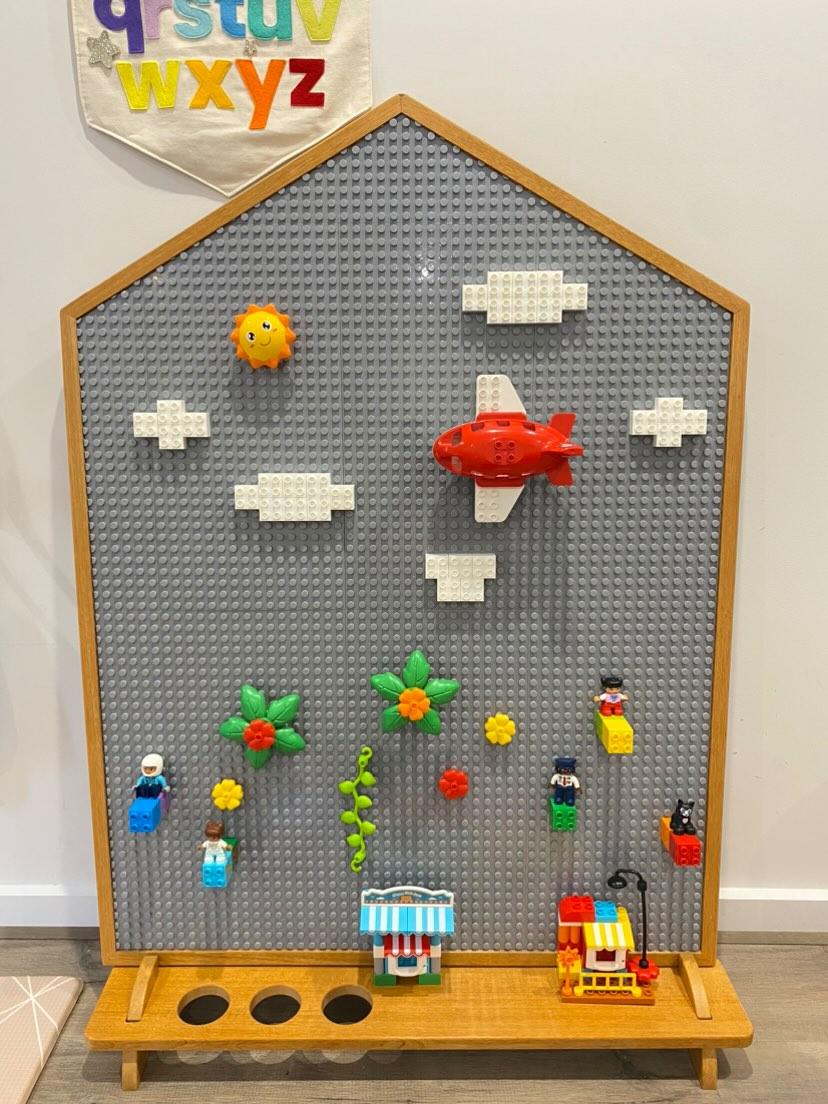 Double - Sided Board with Stand - Solid Teakwood - JoyKids