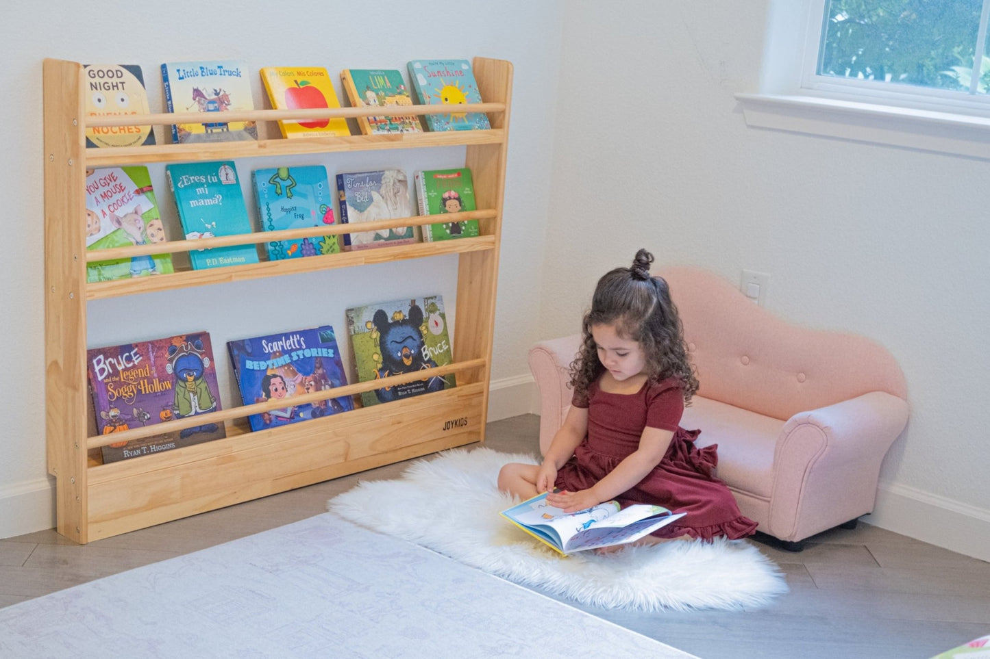 Front Facing Bookshelf with 3 Tier - SolidWood - JoyKids