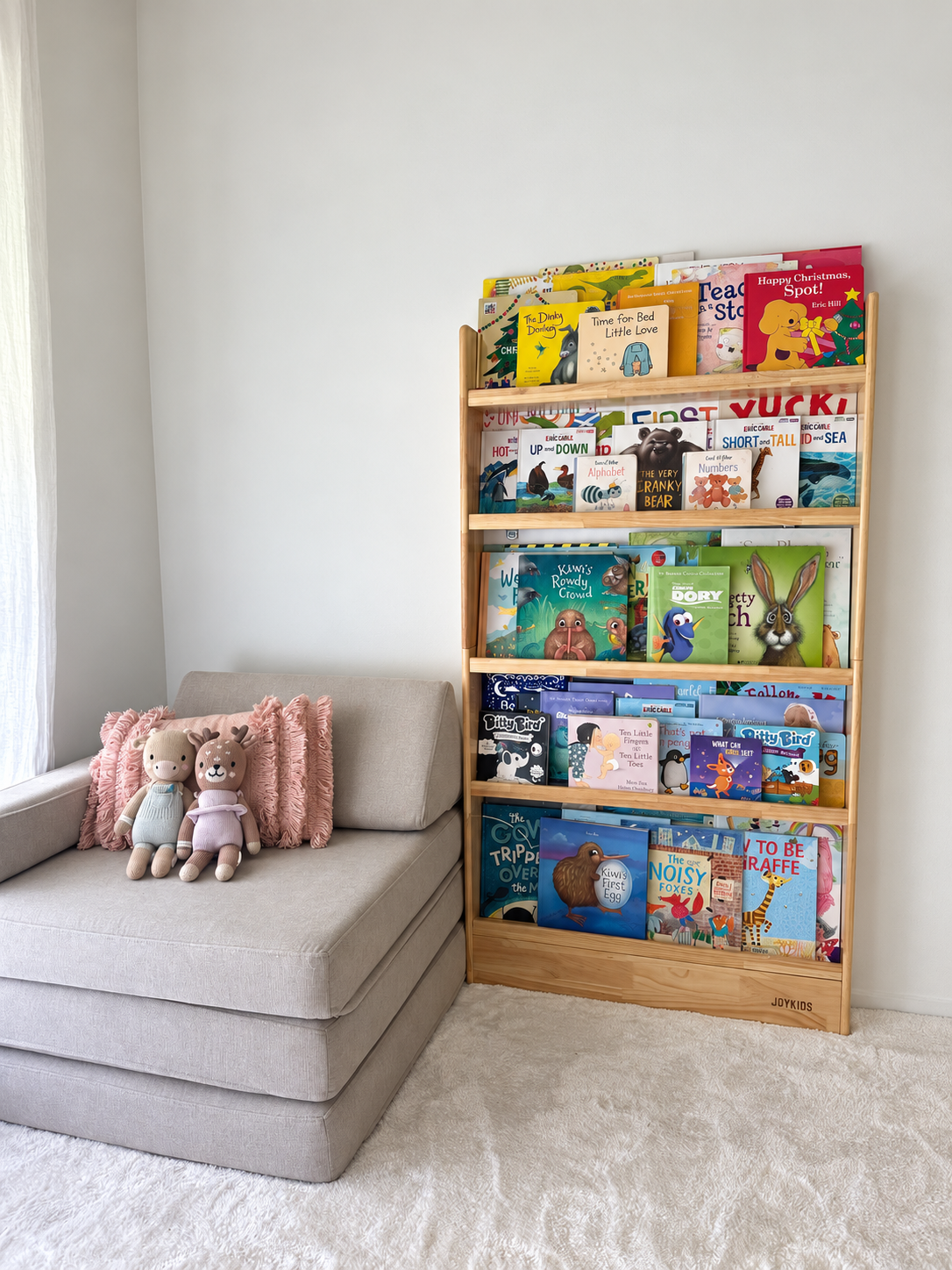 Front-Facing Bookshelf, 5 Tier, 80cm — JORY Slim