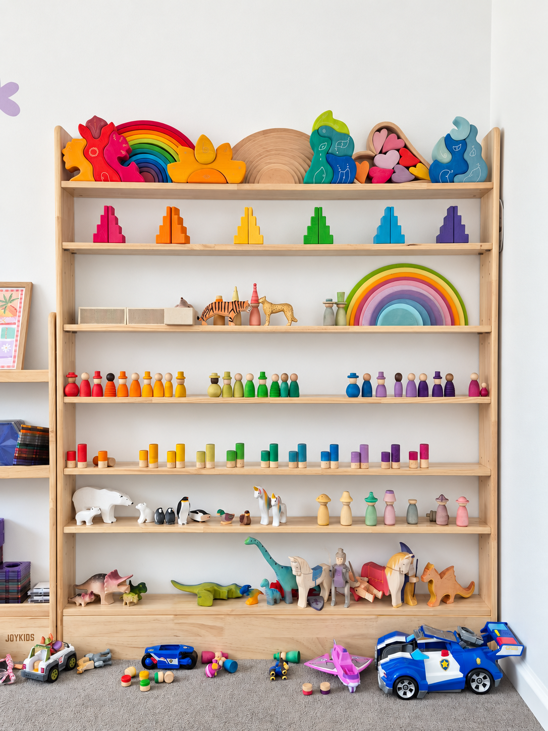 Slim-Line Toy Shelf, 7 Tier —Adjustable JORA 7