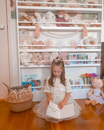 (New) 5 - Tier White Elegance Display Bookshelf - SolidWood - JoyKids