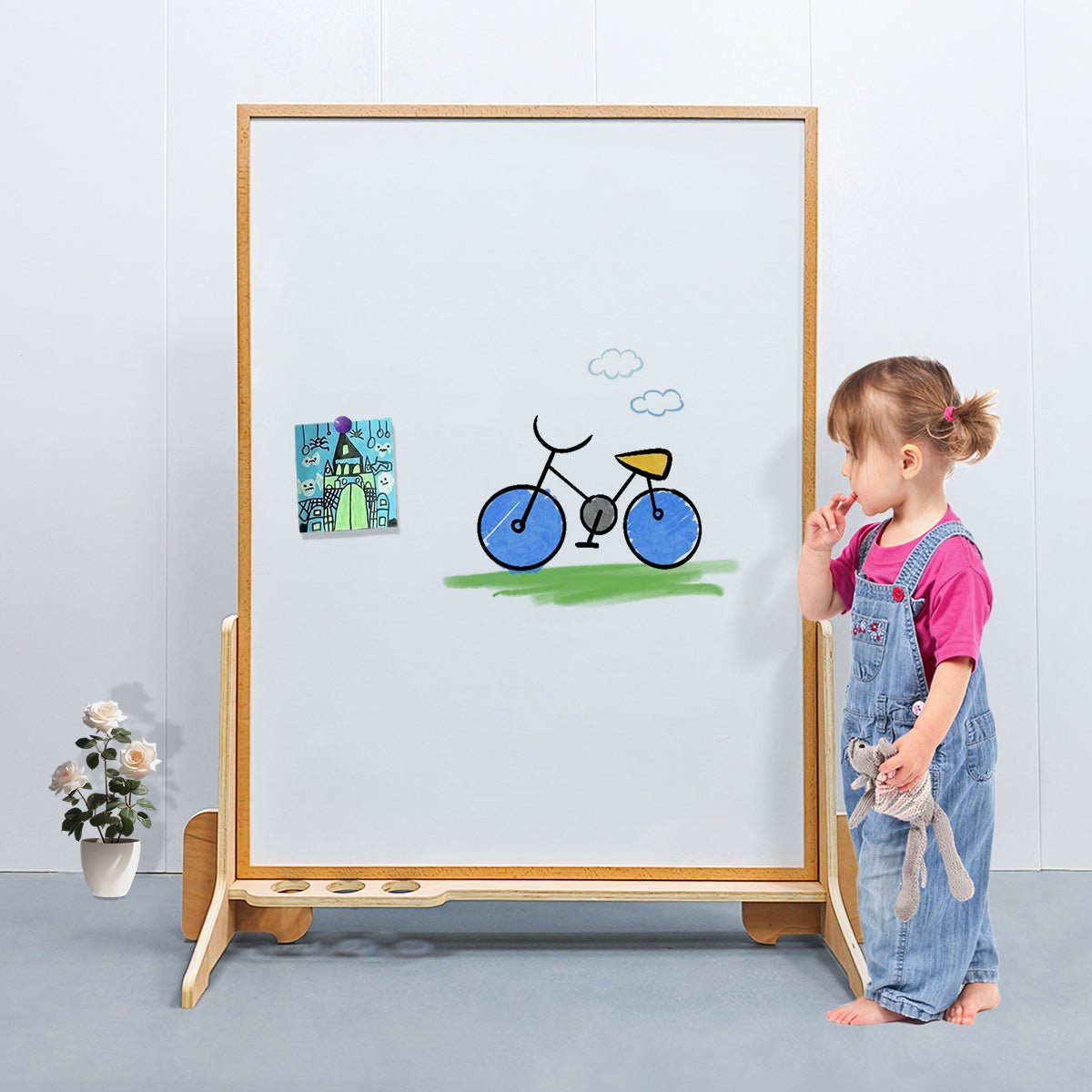 (New) Magnetic Duo Board: White & Black Chalk Board - JoyKids