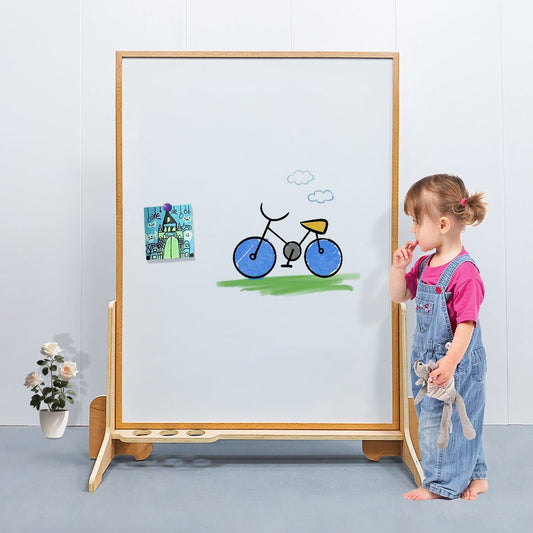 (New) Magnetic Duo Board: White & Black Chalk Board - JoyKids