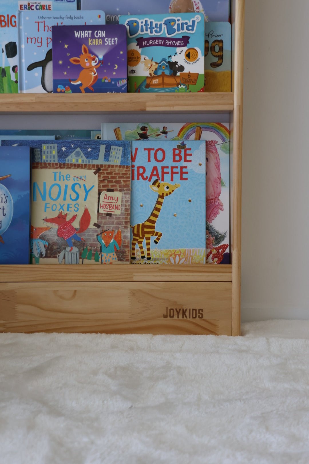 (New) SpaceSaver 80cm Bookshelf with 5 Tier - Varnished SolidWood - JoyKids