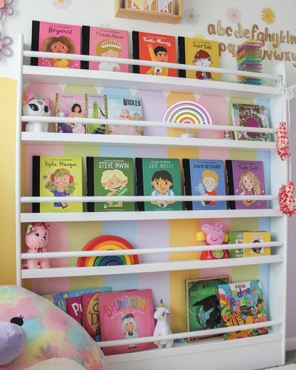 (New) White Elegance 5 - Tier Display Bookshelf - SolidWood - JoyKids