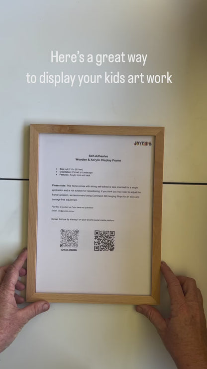 Acrylic Display Frame - Solid BeechWood Frame