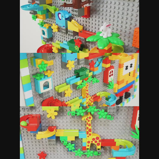 (NEW) Vertical Marble Run Set -Jungle Theme