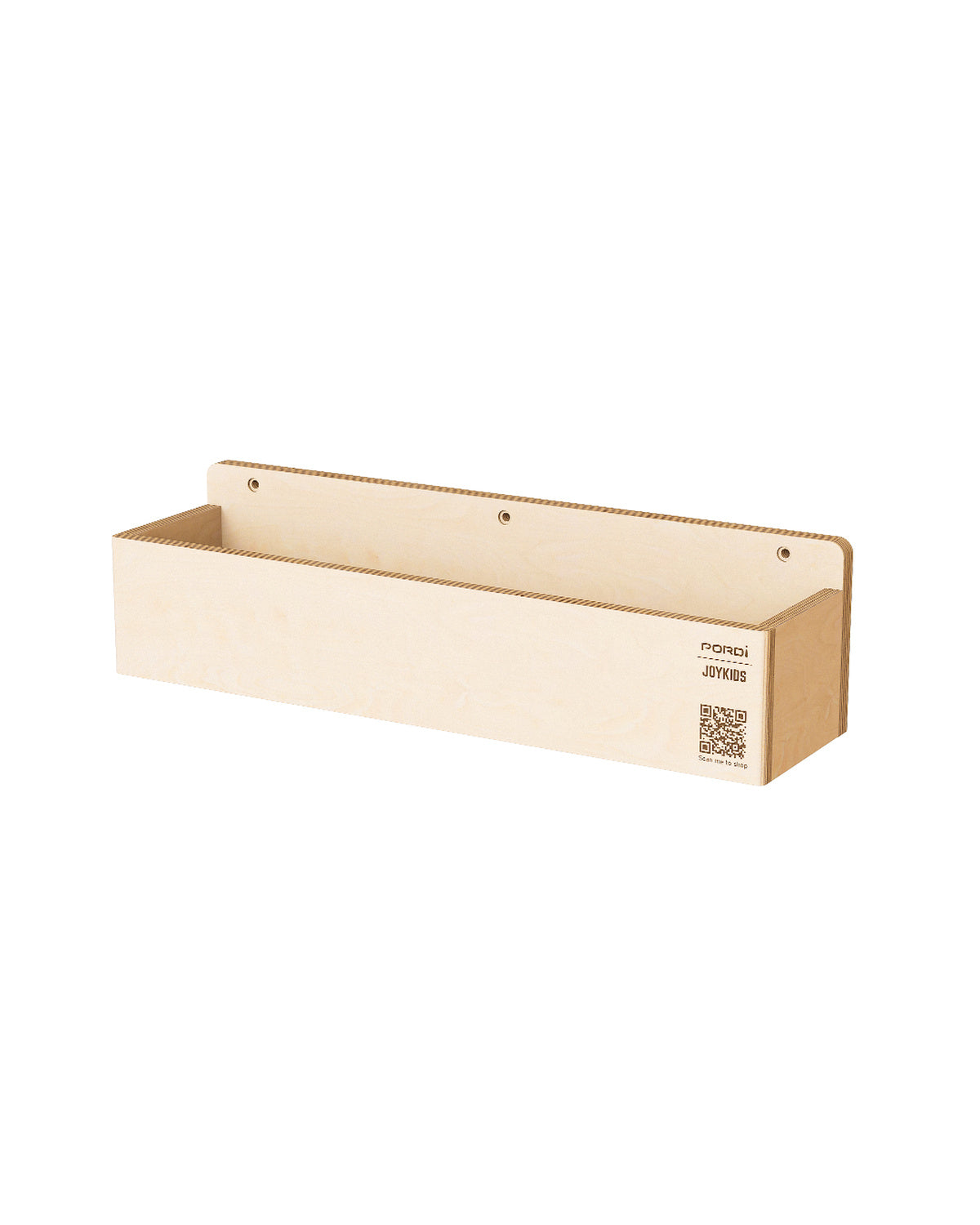 JoyKids birchwood plywood storage box, 48 × 12.5 × 12.5cm, for toys and loose parts