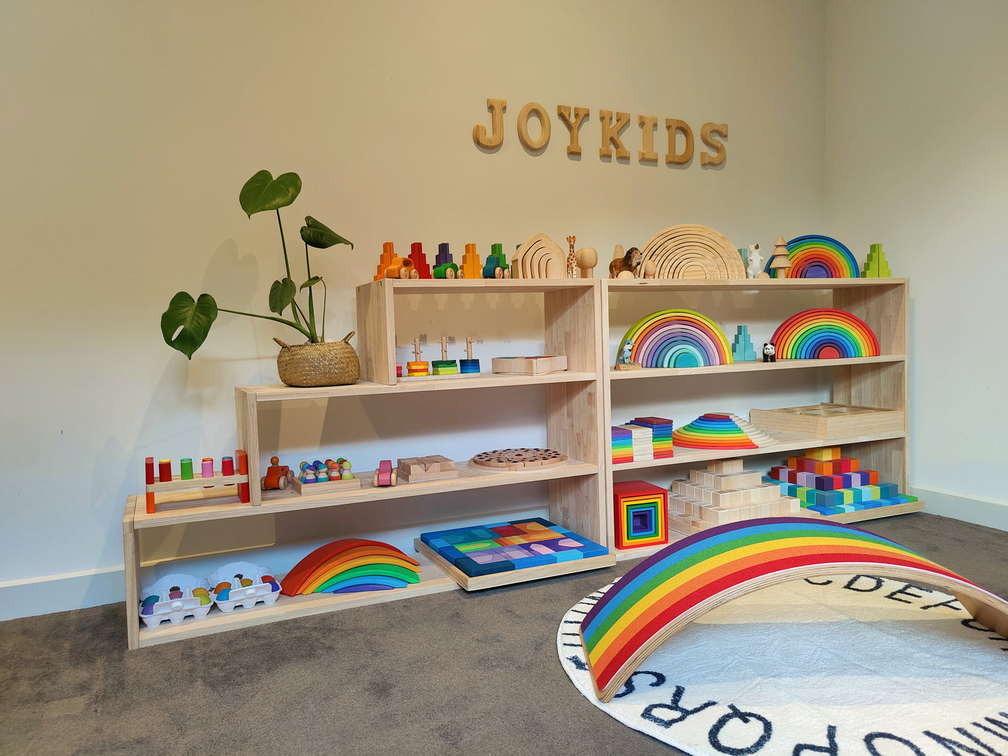 Open-ended Toy Shelf (4-tier)-- Solid HardWood