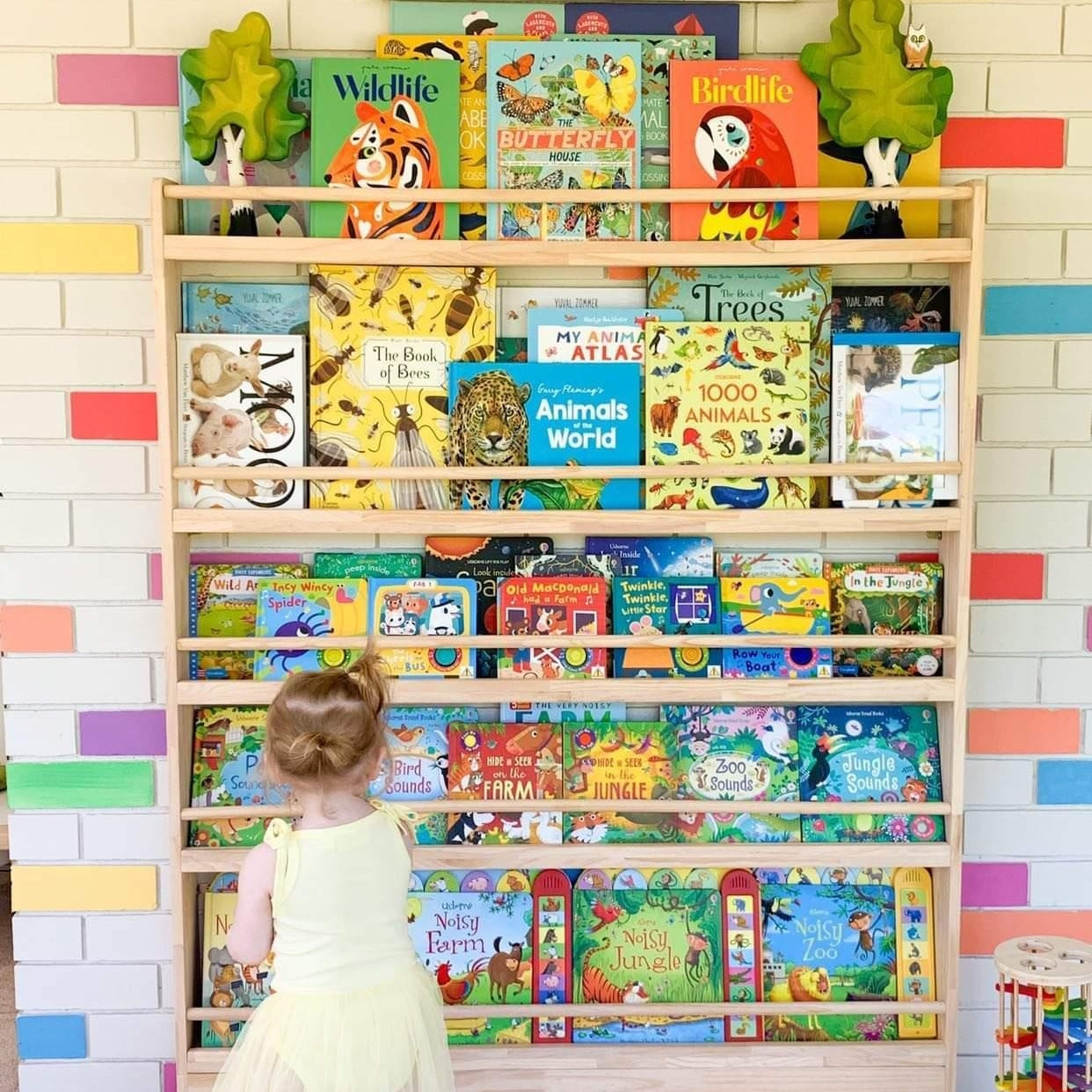 Fashion children's tiered bookshelf