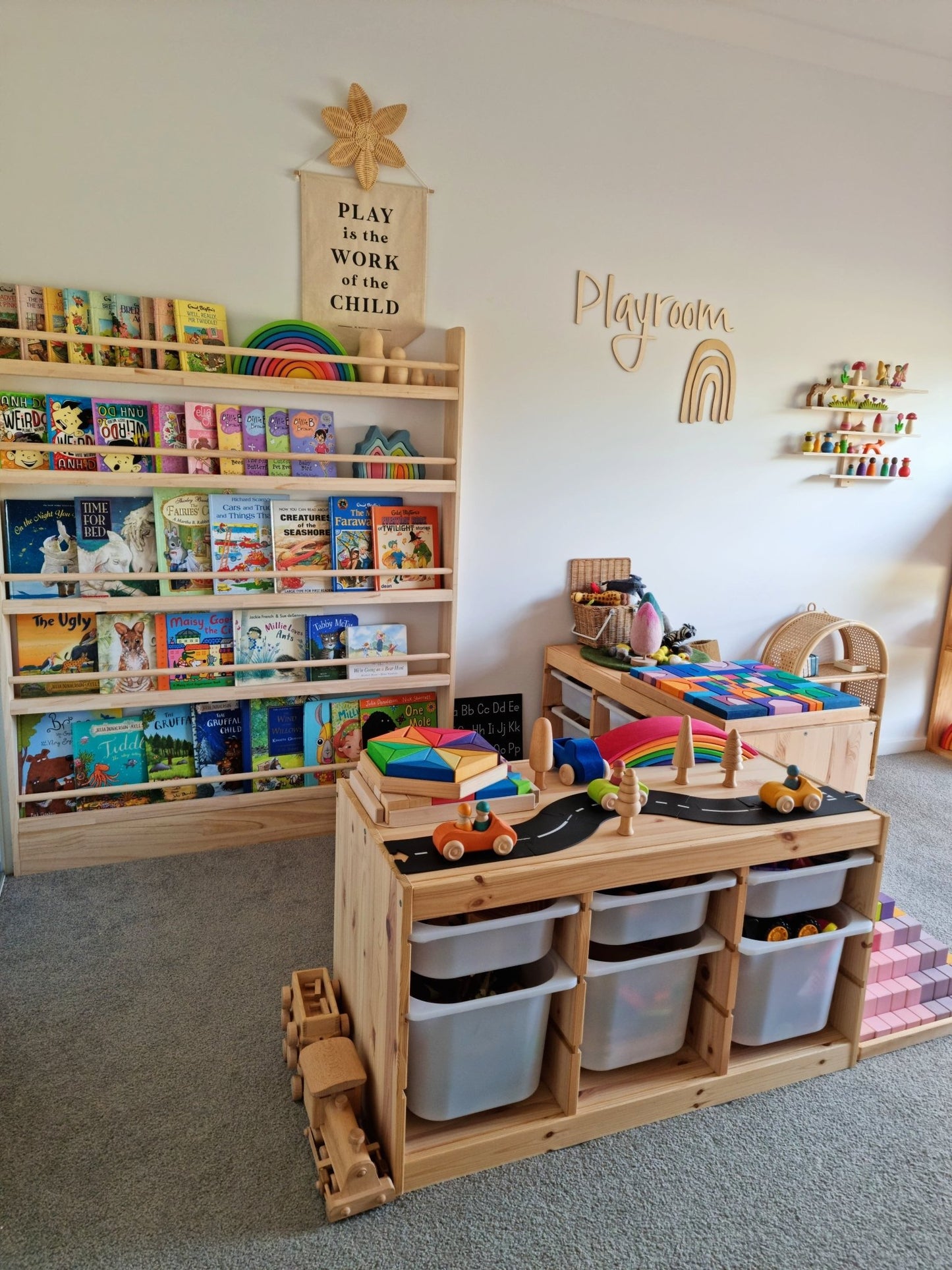 JOYKIDS Front Facing Bookshelf with 5 Tier - SolidWood - JoyKids